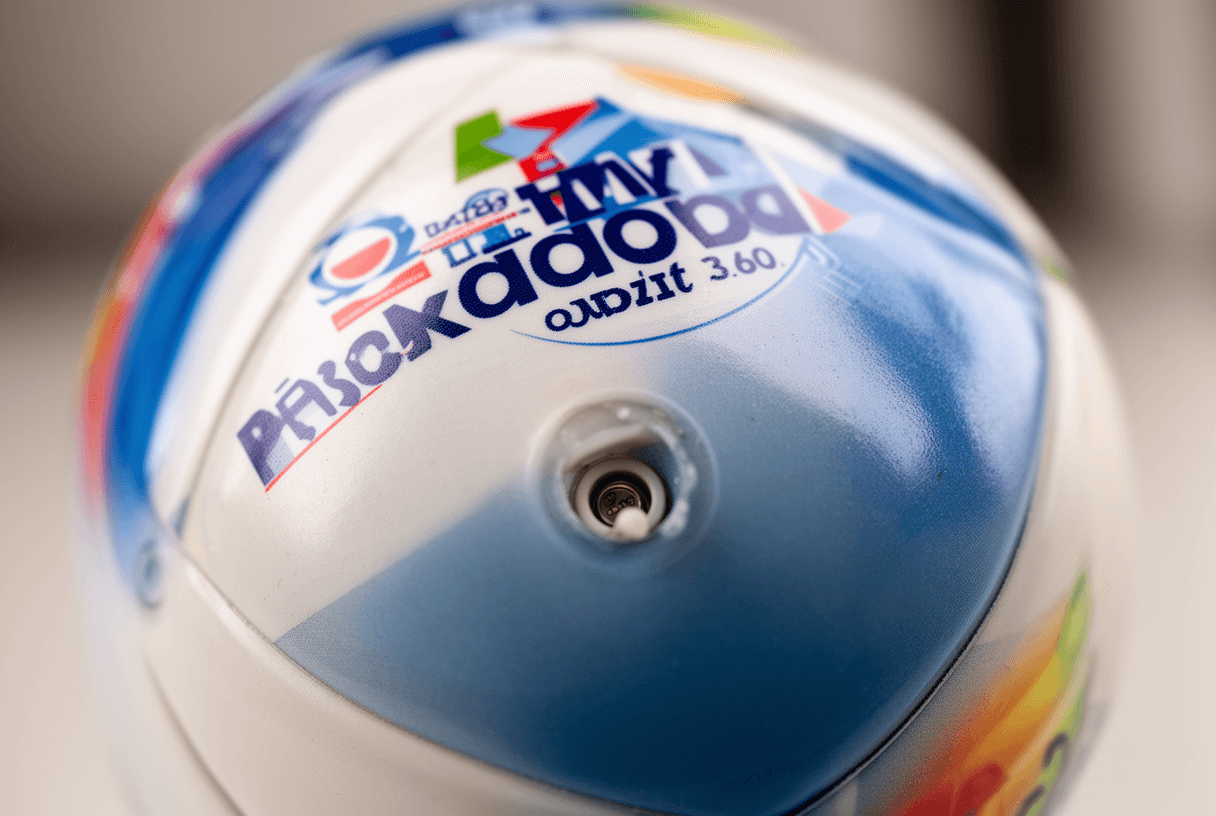 gros plan mini ballon publicitaire en PVC brillant
